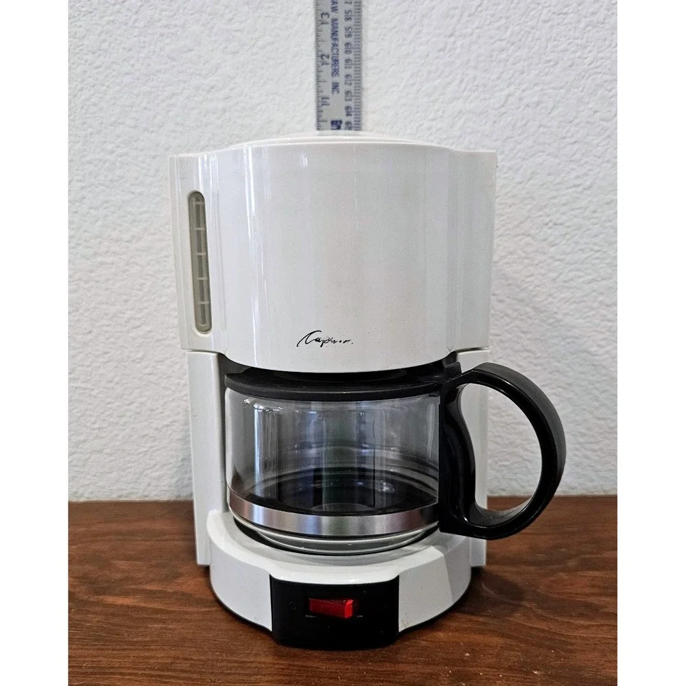 Vintage Capresso 5 Cup Drip Coffee Maker White with Melitta Filters Bundle
